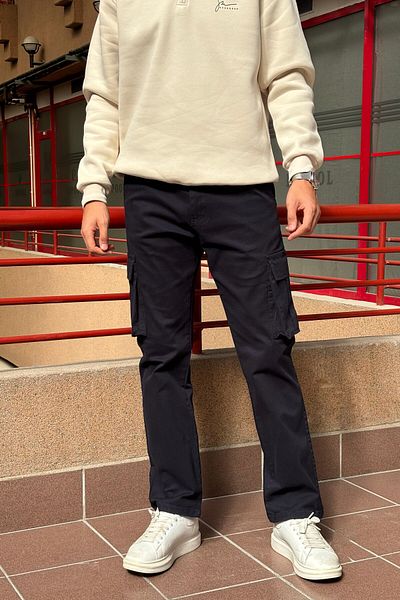 inpool Oversize Gabardine Trousers - Baggy Fit, Cargo Pocket