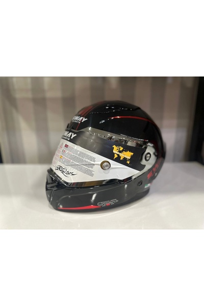 Sway KASK SW 850 BLACK/RED FULL FACE