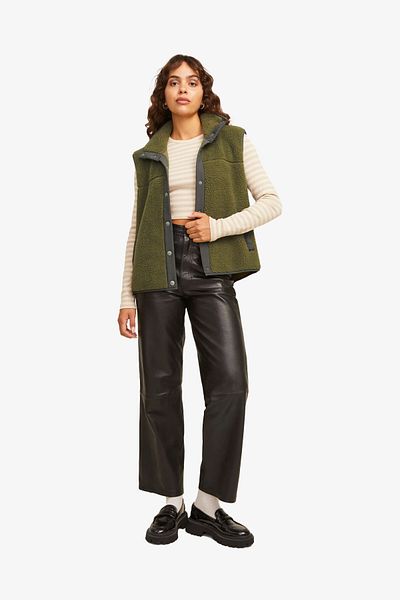 JJXX Jxnellie Women's Green Vest 12257786 -Grapeleaf