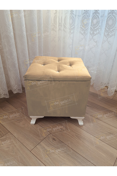 aldagelsin Lüks Sandıklı Tabure Puf 45 x 45 cm