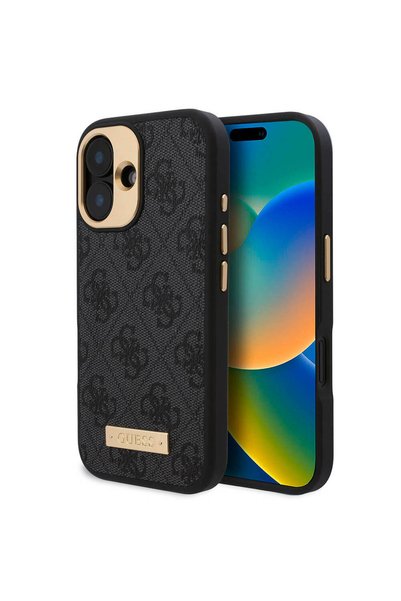Guess iPhone 16 Plus Kılıf Guess  Lisanslı Magsafe Özellik PU 4G Desenli Meta...