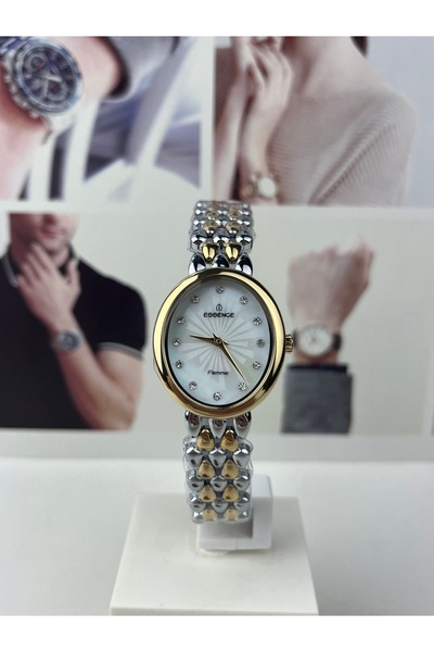 Essence ساعة يد نسائية بيضاوية 3 ATM مقاومة للماء