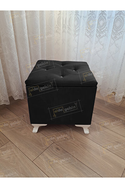 aldagelsin Lüks Sandıklı Tabure Puf 45 x 45 cm
