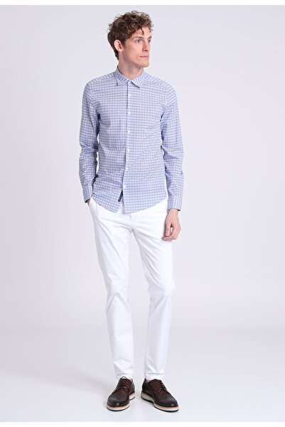 Lufian Seı Erkek Smart Gömlek Slim Fit Sax