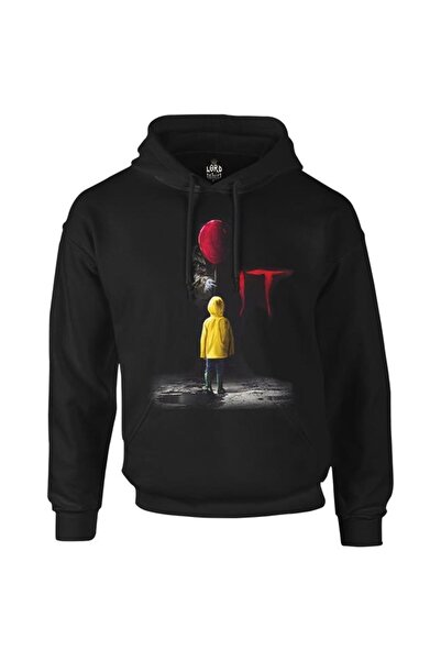 Lord T-Shirt It - Pennywise Siyah Erkek Fermuarsız Kapşonlu