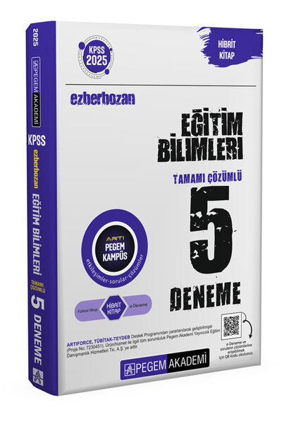 Pegem Akademi Yayıncılık 2025 KPSS Ezberbozan Eğitim Bilimleri Tamamı Çözümlü...