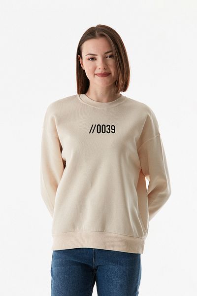 Fulla Moda Φούτερ με λαιμόκοψη με στάμπα μπροστά και πίσω