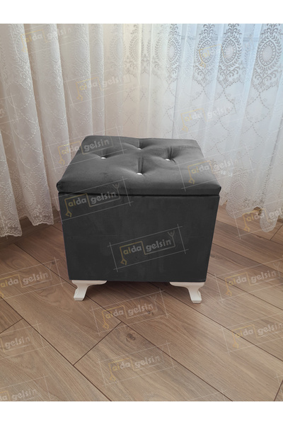 aldagelsin Lüks Sandıklı Tabure Puf 45 x 45 cm