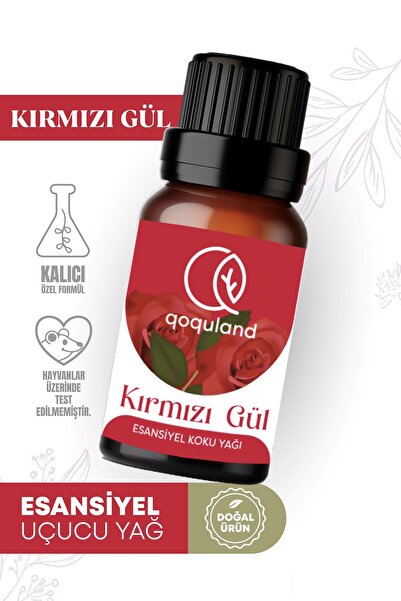 qoquland Kırmızı Gül Uçucu Yağ Buhurdanlık Esansı Oda Kokusu Esansiyel Yağ 10...