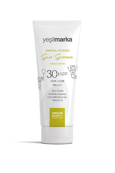 yeşilmarka Sonnenschutzmittel mit natürlichem Mineralfilter LSF 30 – für Erwachsene für Babys und Kinder