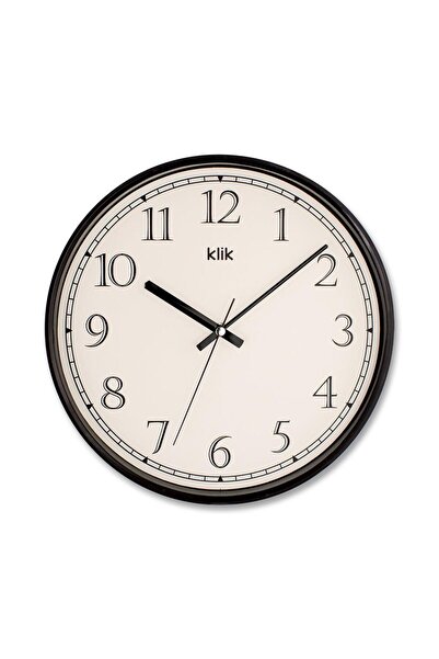 Klik Slim Siyah Minimalist Duvar Saati
