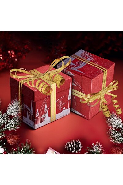 roco paper Grogren Altın Simli Kurdele, Hediye Paketleme, Düğün, Parti, Hobi ve Süsleme Şeriti, 10m - 1 cm