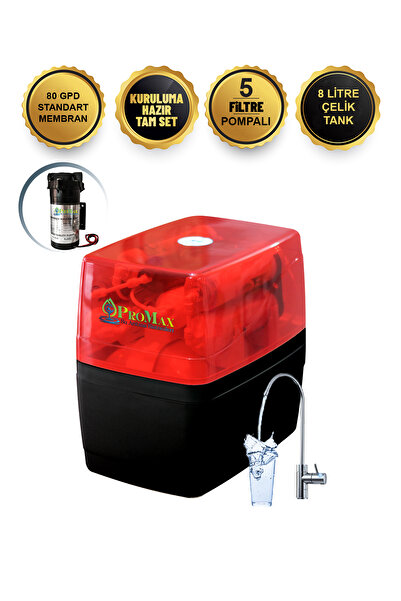 Promax Pompalı Çelik Tanklı Su Arıtma Cihazı