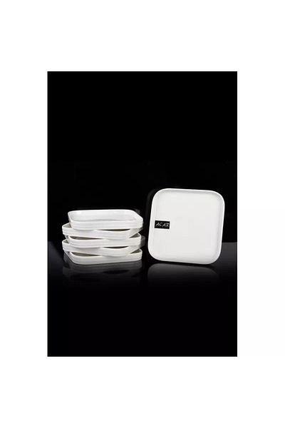 ACAR Bianca Perla Porcelain Square Serving Plate 23 cm Mst165