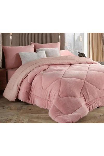 MODELHOME Single Double Sided Wellsoft Quilt Luxury Powder (155X215) - Ultra Soft