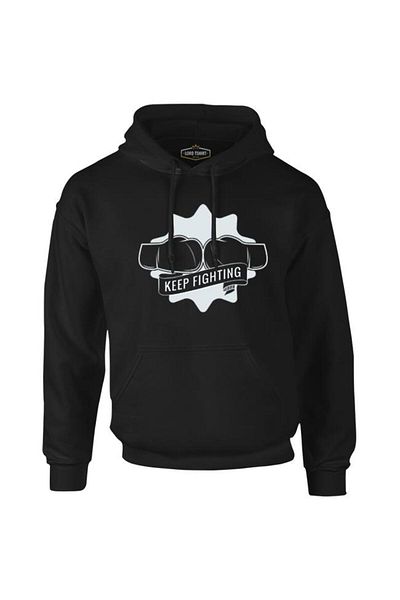 Lord T-Shirt Keep Fighting Boxing Black Men's Zipperless Hoodie