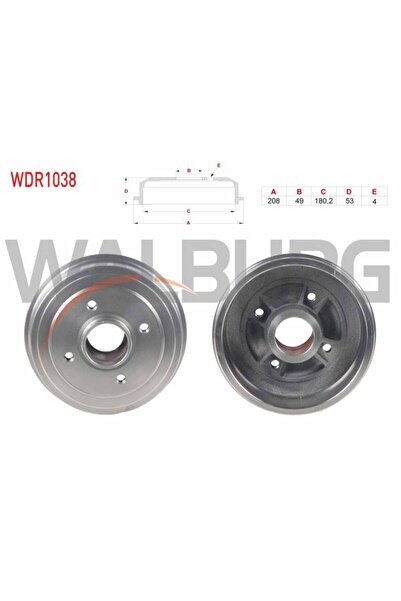 Genel Markalar Fren Kampanası Arka 4 Delık Renault 21 1.7 1986-1993