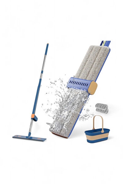 Elefan Yeni Nesil 360° Dönebilen Ayarlanabilir Tablet Mop Ve Katlanabilir Silikon Tekerlekli Kova Seti