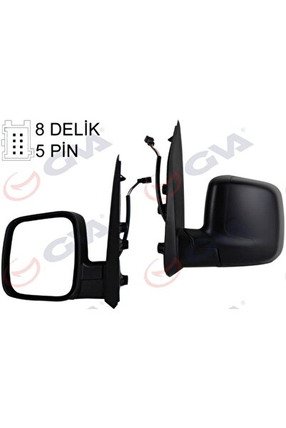 GVA DIŞ DİKİZ AYNASI SOL FIORINO-BIPPER-NEMO 07 ELEKTRİKLİ ISITMALI KONVEKS 5 FİŞ V