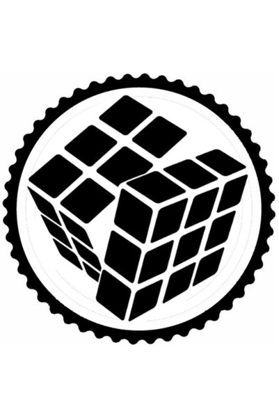 Kıvırcıkyoga Rubik's Cube Design Sticker 30 X 30 cm