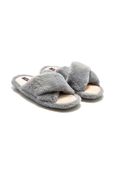 Twigy Cross Plush Women's House Slippers Gray 36/41