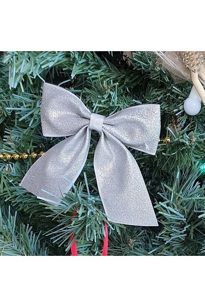 roco paper Grosgrain Silver Glitter Κορδέλα - Για Συσκευασία Δώρου, Γάμος και Πάρτι, 10m -1cm