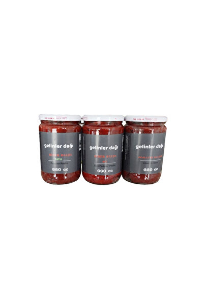 Gelinler Dağı Hatay Yöresel Salça 3 lü Set Avantajlı 660cc x 3 Kavanoz