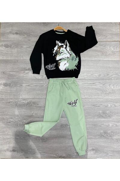 relax kids SET BĂRBAȚI IMPRIMAT LUP CU BUZUUNAR