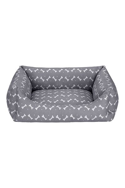 Pet Comfort Uniform Bone Grey-White Cat and Dog Bed S 50X60Cm Hnzrn