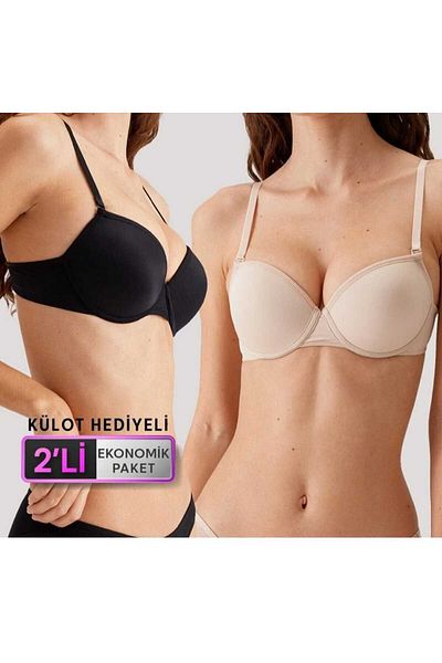 AVESŞENER Eco Pack of 2 - Σουτιέν χωρίς επένδυση και σύρμα χωρίς υποστήριξη
