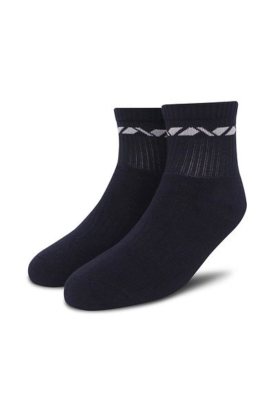 Nivia Cube Sports Ankle Length Socks (Navy)  | Cotton | Light Weight | Comfortable | Stylish