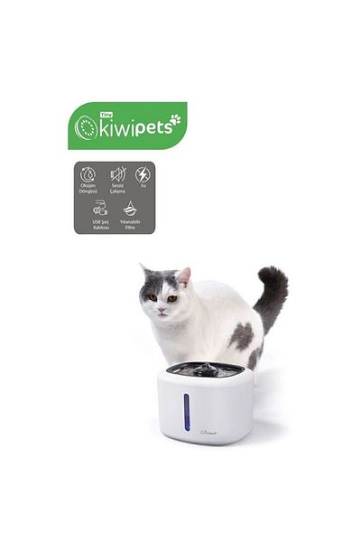 Kiwi Kpf 10550 Automatic Cat Dog Water Spring Water Fountain Ultra Quiet Waterfall