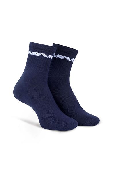 Nivia Grip Mid Calf Sports Socks (Navy)  | Cotton | Light Weight | Comfortable | Stylish | Casual