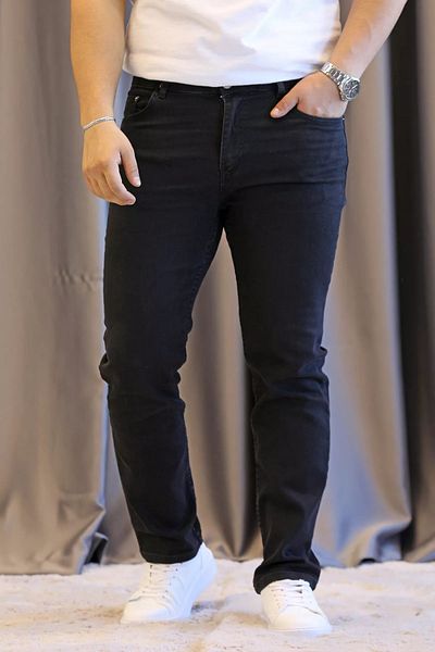 MİSHAR İTALİA Μαύρο Ανδρικό Lycra Jeans Jean Παντελόνι