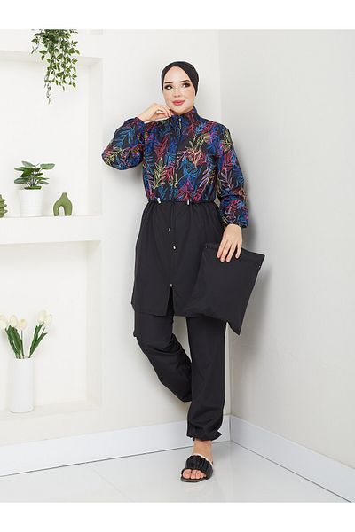 DLC Tekstil Hijab cu model cu talie elastică - costum de baie, pantofi cadou