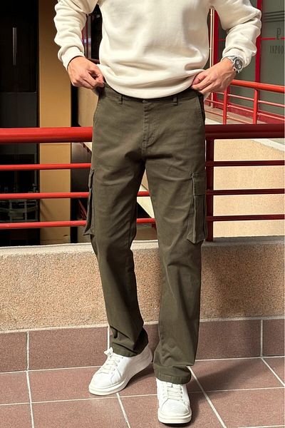 inpool Φαρδύ καλούπι, Cargo Pocket, Παντελόνι Gabardine 23ınp274