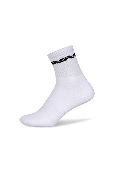 Nivia Grip Mid Calf Sports Socks (White)  | Cotton | Light Weight | Comfortable | Stylish | Casual