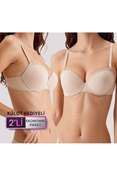 AVESŞENER Eco Pack of 2 - Non-Padded and Underwire Non-Supported Bra