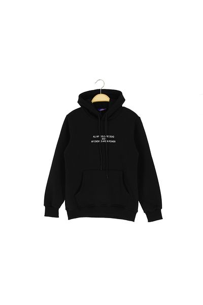 Atabay Kids ATABAY 225-10-24 BĂRBAȚI SWEAT HOODED IMPRIMAT 3IP CARDONAT 13/16 ANI