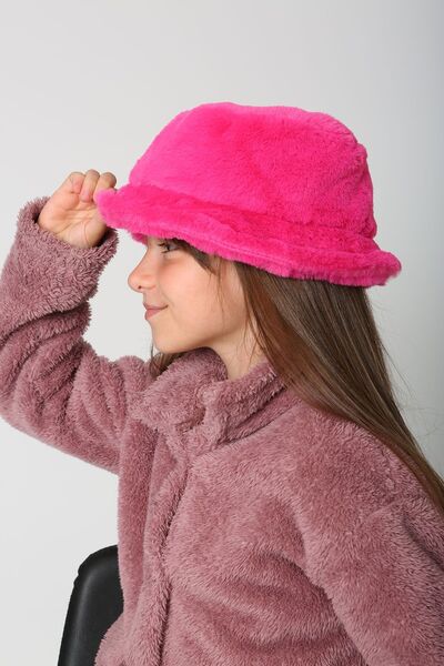 REMSA Fuchsia Plush Bucket Hat - Rkş-Ç-01 Children's Model