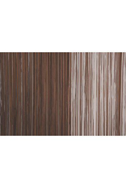 AKÇA TEKSTİL Plain Rope Curtain 180 cm Width 280 cm Length Brown Color Ready Rope Curtain