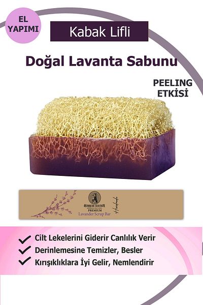 JASPER Hürrem Sultan Natural Pumpkin Fiber Lavender Soap 130 Gr