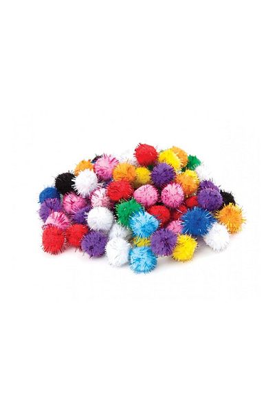 Ticon 30 mm Metallic Colored Pompom - 50 Pieces