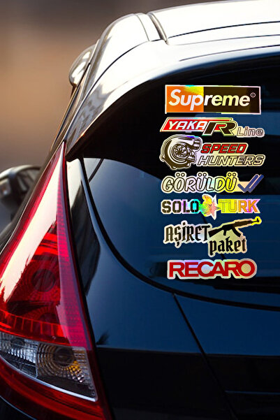 XMOD Araba Sticker Hologramlı Arka Cam Sticker Oto Aksesuar Çıkartma Sticker ...