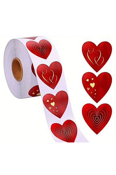 Sonic Red Hearts Label Sticker - Exit Gift Notebook Phone