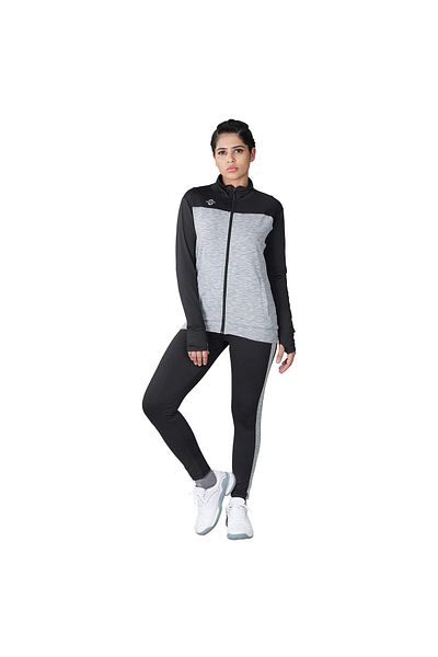 Nivia Neo-6 Womens Jacket (Light Grey/Black, M) | Good for Cold Winter Weather | For Riding