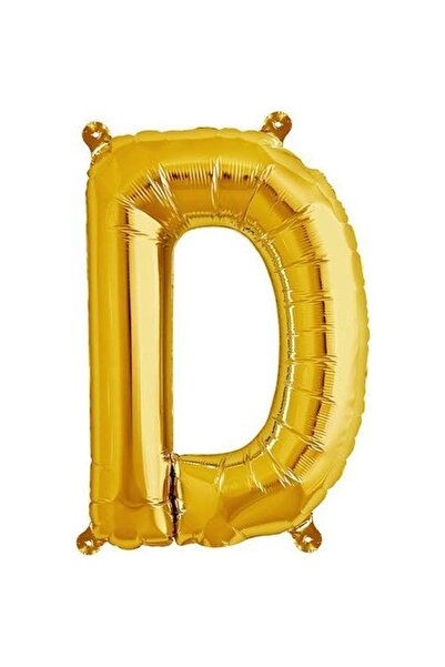 HKNYS بالون فويل لون ذهبي على شكل حرف D - 100 سم - بالون فويل لاسم الحرف