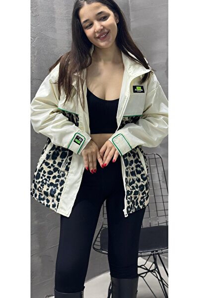 Yeys Leopard Patterned Raincoat Jacket