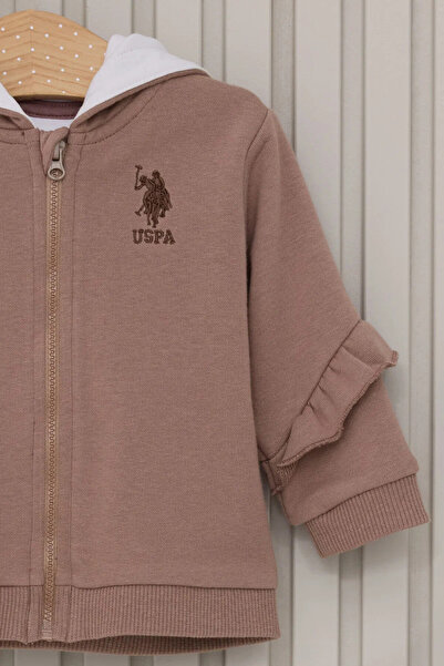 U.S. Polo Assn. U.S. Polo Assn. Kahverengi Kız Bebek 3'lü Takım