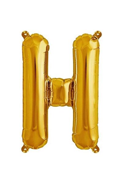 HKNYS بالون فويل ذهبي اللون بحرف H - 100 سم - بالون فويل اسم الحرف